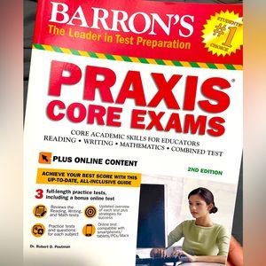 Barron’s Praxis core exam 2nd edition. New never used